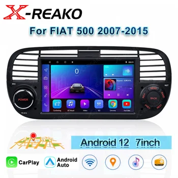 X-REAKO WiFi, GPS NAVIGACIJA Avtomobilski predstavnostni Predvajalnik Za FIAT 500 2007-2015 Radio Večpredstavnostna CarPlay Autoradio Android Buit V RP AVTO