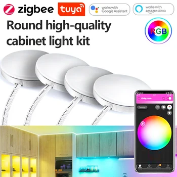 Zigbee 3.0 LED Pod Kabinet Razsvetljavo Zatemnitev RGB Kuhinjskem Pultu Pohištva, Razsvetljave, Komplet za ZIGBEE 3.0 Smartthings Google Alexa