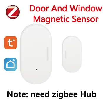 Tuya Vrata In Okna Magnetni Senzor Zigbee Brezžična Povezava Pametnega Doma Mini Vrata Odpiranje Alarma Avtomatizacije Magnetni Senzor