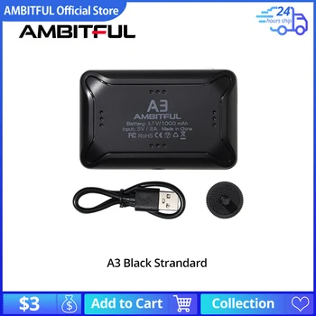 AMBITFUL A3 RGB 2600K-8500K Zatemniti Barvno LED Video Luč Konzolni Nosilec za DSLR Fotoaparat Svetlobe Vlogging Živo