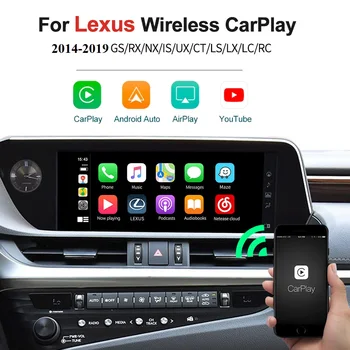 Brezžični CarPlay&Android Auto Modul za obdobje 2014-2020 Lexus NX RX JE ES GS RC CT LS LX LC UX z Android Ogledalo Povezavo AirPlay Func