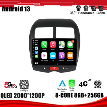 Navigacija GPS DSP Carplay WIFI+4G Android 13 Za Mitsubishi ASX 1 2010 2011 2012 - 2016 Avto Radio Predvajalnik