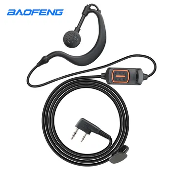 Baofeng 2 Pin G-oblika Slušalk Slušalke Za Baofeng UV-5R UV-S9 UV-13 UV-17 UV-21 PRO Kenwood Prenosni Walkie Talkie Dodatki
