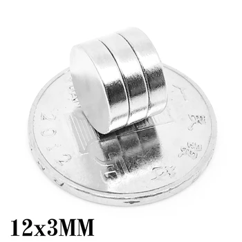 10/20/30/50/100/150PCS 12x3 Krog Iskanja Magnet N35 Močno Močno Magnetno Magneti 12x3mm Stalno Neodymium Magnetom 12*3 mm