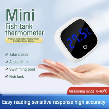 Akvarij Termometer Digitalni Fish Tank Termometer Natančno LED Zaslon Obleko za Ribe Axolotl Želva ali Vodnih