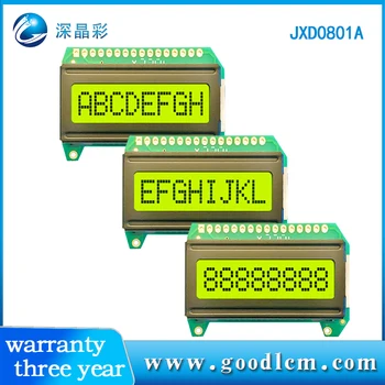 Vroče prodajo LCD 0801 LCD modul 5.0 V ali 3.3 V prikazovalniku LCD802 dot matrix zaslon STN rumena in zelena zaslon