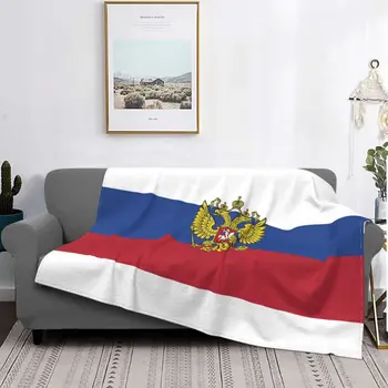 Rusija Zastavo Odejo Runo Tekstilne Dekor Sovjeta ruske CCCP Komunistične Socialistične Mehko Vrgel Odeje za Posteljo Potovanja Bedspreads