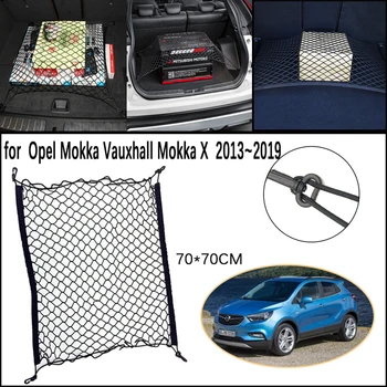 Prtljažniku avtomobila Omrežja Očesa za Vauxhall Opel Mokka X 2013~2019 Prtljage Omejeno Kavljem Elastična Skladiščenje Tovora Neto Organizirajo Avtomobilski Pribor