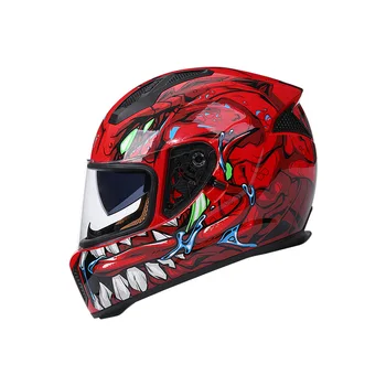 Strokovno Varnost Dvojno Objektiv Dirke Motoristična Čelada Cross Country Full Face Čelado Lahko Dal Bluetooth Capacete casco moto