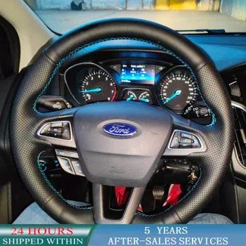 Prilagojene Avto Volan Kritje Pletenic Anti-Slip Umetnega Usnja Za Ford Focus 3Escape Kuga 2015-2018 Avto Dodatki