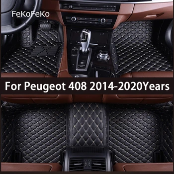 FeKoFeKo po Meri Avtomobila, predpražnike Za Peugeot 408 2014-2020Years Stopala Coche Oprema Preproge