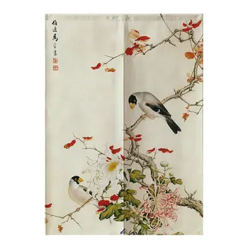 Kitajski Cvet in Ptic Vrata, Zavese, dnevno Sobo, Spalnico Feng Shui Zavese Kuhinja Pol Zavese Noren