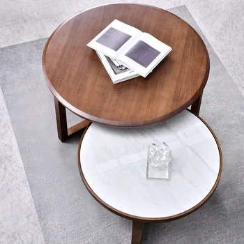 Rock odbor masivnega lesa krožne sodobno minimalistično svetlobno razkošje minimalističen majhne enote čaj tabela velikosti okrogli mizi kombinacija utc