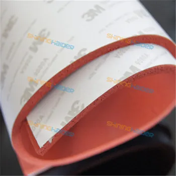 Debeline 1-20 mm, samolepilni rdeče barve silikonske pene goba gume pad visoko temperaturno obstojne rdeče silikon tesnjenje pad