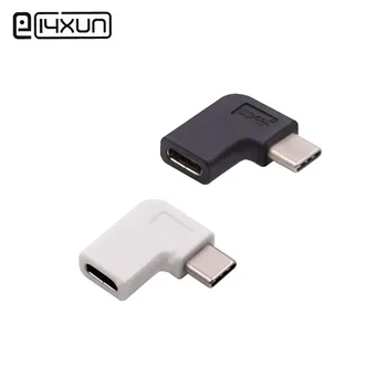 1pcs USB 3.1 Tip C Moški-Ženska Vtič Priključek Standard Tip-C Desni Kotni Priključek za Napajalnik