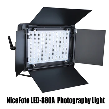 NiceFoto LED-880A Fotografija Razsvetljave Bi-Color 3200K-6500K 50 w Mehkejši Led Video Luč Ultra Tanek Zatemniti Plošča Lučka