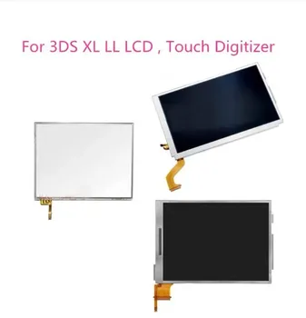 Original Spodnji Zgornji Vrh Zaslona za 3DS XL/LL Zaslon LCD na Dotik, Računalnike Steklo Objektiv Deli za 3DSXL 3DSLL
