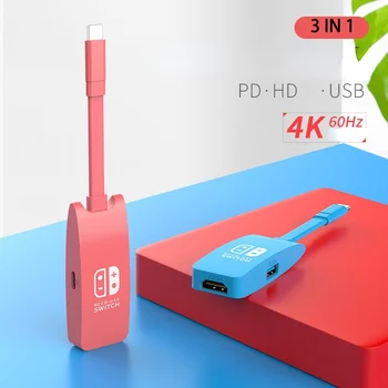 3 v 1 USB3.1 TIP C Razširitveno Postajo priklopite Združljiv za PREKLOP Nintendo igralna Konzola Napeljava RAZDELILNIKA Razširitveno Postajo