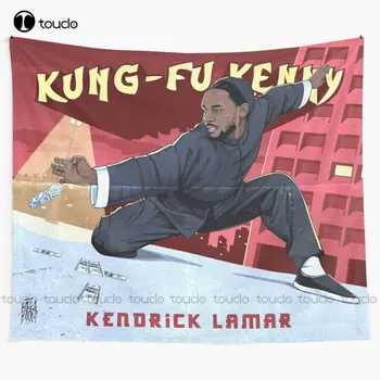 Kung Fu Kenny Kendrick Lamar Hip Hop Rap Rapper Tapiserija, Tapiserija Steni Visi Za Dnevno Sobo, Spalnica Študentski Sobi Doma Dekor