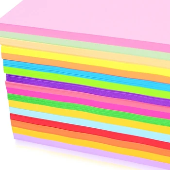 100 listov Barvnih A4 fotokopirni Papir 80 g Večbarvni Nepremazan Papir 12 Barv, ki se odločijo, Multi-velikost Darilni Embalaži Obrti Deco