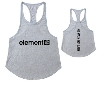 Men ' s Gym Tank Zgornji del Poletne Moške Vrhovi Element Slog Jogger Usposabljanje Fitnes Telovnik Shirt Majica brez Rokavov, Mišična Ma