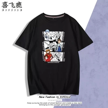 Anime EVA Ikari Shinji Ayanami Rei Priložnostne Svoboden T-Shirt Cosplay Kostum Moški Ženske Poletje Unisex Kratek Rokav Vrhovi