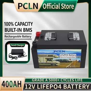 12V 100AH 200Ah 300Ah 400AH LiFePO4 Baterije, Vgrajene v BMS Litij-Železo Fosfat Celice Pack 5000+ Globoko Ciklov Za Golf Voziček Sončne