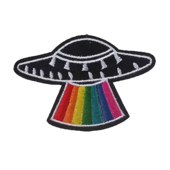 UFO Tujec Obliž Železa Na Zaplate Na Oblačila Toplote-lepilo Vezenega Obliži Za Oblačila NLP Obliž Za Obleke, Jopiči DIY