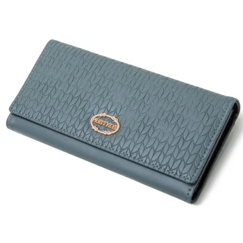 Čistost nove denarnice dolgo barva ženske dva krat sponke pu torbico, denarnico