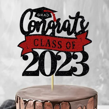 1pcs Diplomi Leta 2023 Stranka Torto Toppers Čestitke Grad Cake Pokrivalo Zastavo za Fante Dekle Praznovanja Stranka Torto Dekoracijo Dobave