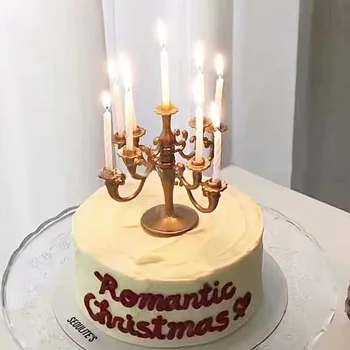 Ustvarjalne Candelabra svijećnjak Cupcake Rojstni dan Torta Dekoracijo s Svečami DIY Darila svate Okrasitev Domov Dobave