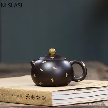 Verodostojno Yixing čaj lonci, Vijolična Gline filter Čajnik Surove rude, črno blato xishi grelnik vode Ročno Boutique Meri Teaware 140ml