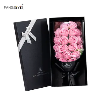 Romantično Valentinovo Darilo Milo Šopek rož Z šatulji Umetno Rose svate Okraski Obrti materinski Dan Darilo