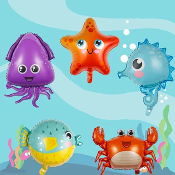 1pc Pod Morje Živali Lepe Ribe Balon Crab/Zvezda/Octopus Baloni Morju Stranka Temo Otrok Rojstni dan Dekor Baby Tuš Dobave