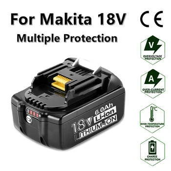 100% Prvotne Makita 18V 5000mAh Polnilna ročna Orodja Makita Baterija z LED Li-ion Zamenjava LXT BL1860B BL1860 BL1850