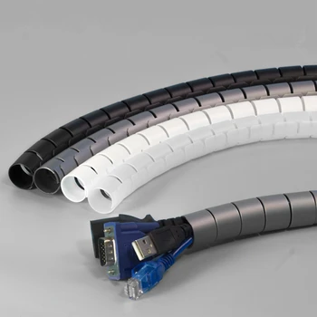1Meter 32mm Kabel Navijalec Rokav Spiralna Žica Organizator Zaviti Cev Prilagodljivo Upravljanje Žice Shranjevanje za PC Računalnik Kabel Zaščitnik