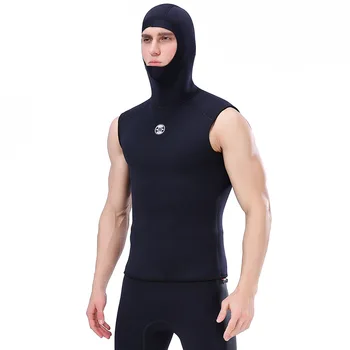 Slinx 3 mm Neopren Obleka Moških brez Rokavov Hooded majica Rashguard Potapljanje Telovnik, Suknjič za Snorkeling Spearfishing Deskanje
