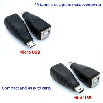 1PCS Mini Micro USB 5pin Male, Da USB 2.0 Tip B Female Tiskalnik, Skener Ac Priključek M/F Visoke Kakovosti Usb 2.0