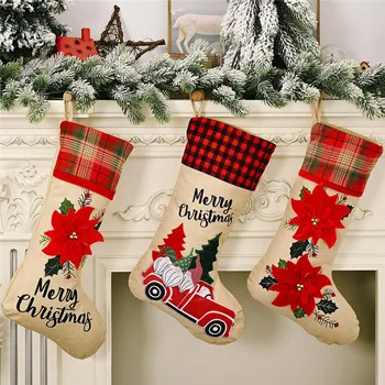 Navidad Naselitve Božič Santa Vreče Darilo Božični Okraski za Dom Candy Bag Visi Božič Drevo Ornament Novo Leto 2022