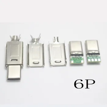 6Pin USB Tip Vtiča C-C Kondenzatorski Mikrofon Za Snemanje Zvoka Huawei Xiaomi Telefon Samsung Android Žični, USB, C Mikrofon