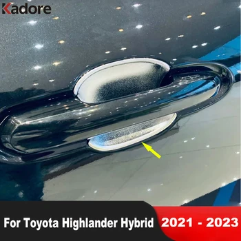 Strani Vrat Ročaj Skledo Kritje Trim Za Toyota Highlander Hibridni 2021 2022 2023 Ogljikovih Vlaken Avto Dekoracijo Dodatki Zunanjost