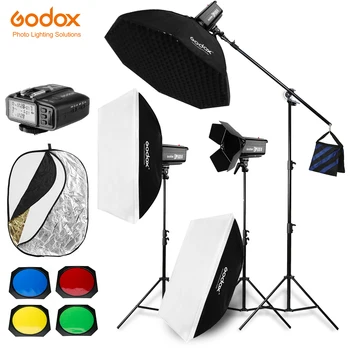 1800W Godox DP600 II DP600II 3x 600Ws Foto Studio Flash Razsvetljavo,Softbox,Lahka Stojalo, Studio Boom Roko Vrh Svetlobe Stojalo