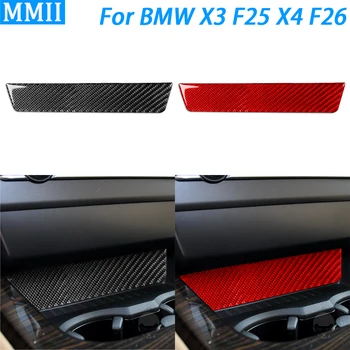 Za BMW X3 F25 2011-17 X4 F26 14-17 Ogljikovih Vlaken Prestavna Plošča Škatla za Shranjevanje Pokrov Avtomobila Notranje opreme Pribor Nalepka