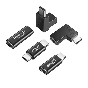 USB 3.1 Tip C Adapter Komolec Pretvornik USB C Polnjenje Podatkov Sinhronizacija Razširitev USBC Ženski Moški Typec Priključek za Prenosni RAČUNALNIK Tablični računalnik