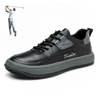 Moški Čevlji za Golf Čevlji blagovne Znamke Usnje Luksuzni Vodoodporni Šok Vlaknati High-End Športih na Prostem Priložnostne Superge