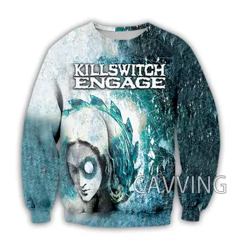 CAVVING 3D Tiskanih Killswitch Engage Crewneck Sweatshirts Harajuku Stilov Vrhovi Long Sleeve zgornji del Trenirke za Moške/ženske