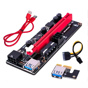 PCI-E Riser Odbor VER009 1X do 16X GPU Adapter PCI-e, Video Kartice, GPU Podaljšek USB 3.0