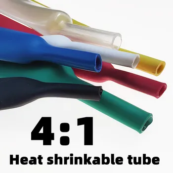 toplote shrink4:1 z Lepilom Heat Shrink Tube Toplote Skrči Pakiranje Komplet Elektronske Povezave Žice in Kabla, Izolacija Rokav