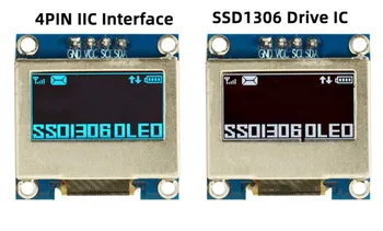 IPS 0.96 palčni 4PIN Modra/Bela/Rumena Modra Zaslon OLED Modul Z Ščit Kritje SSD1306 Pogon IC 3.3 V IIC Vmesnik 128*64