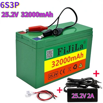 24v 32.0 Ah 6s3p 18650 baterija litij-25.2 v 32000mah električno kolo moped/električni/li ionska baterija s polnilnikom
